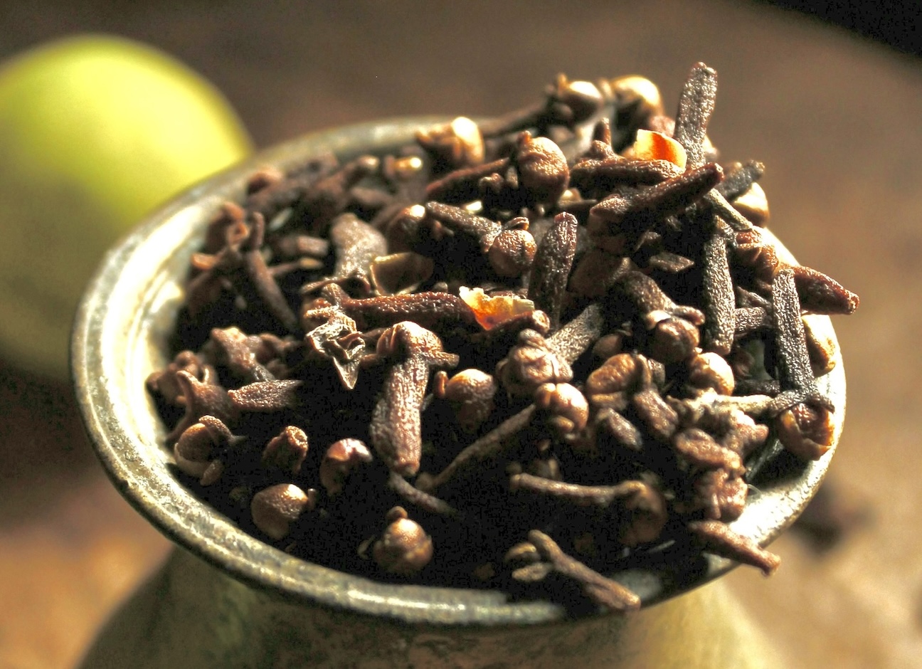 Cloves in ceramic jar