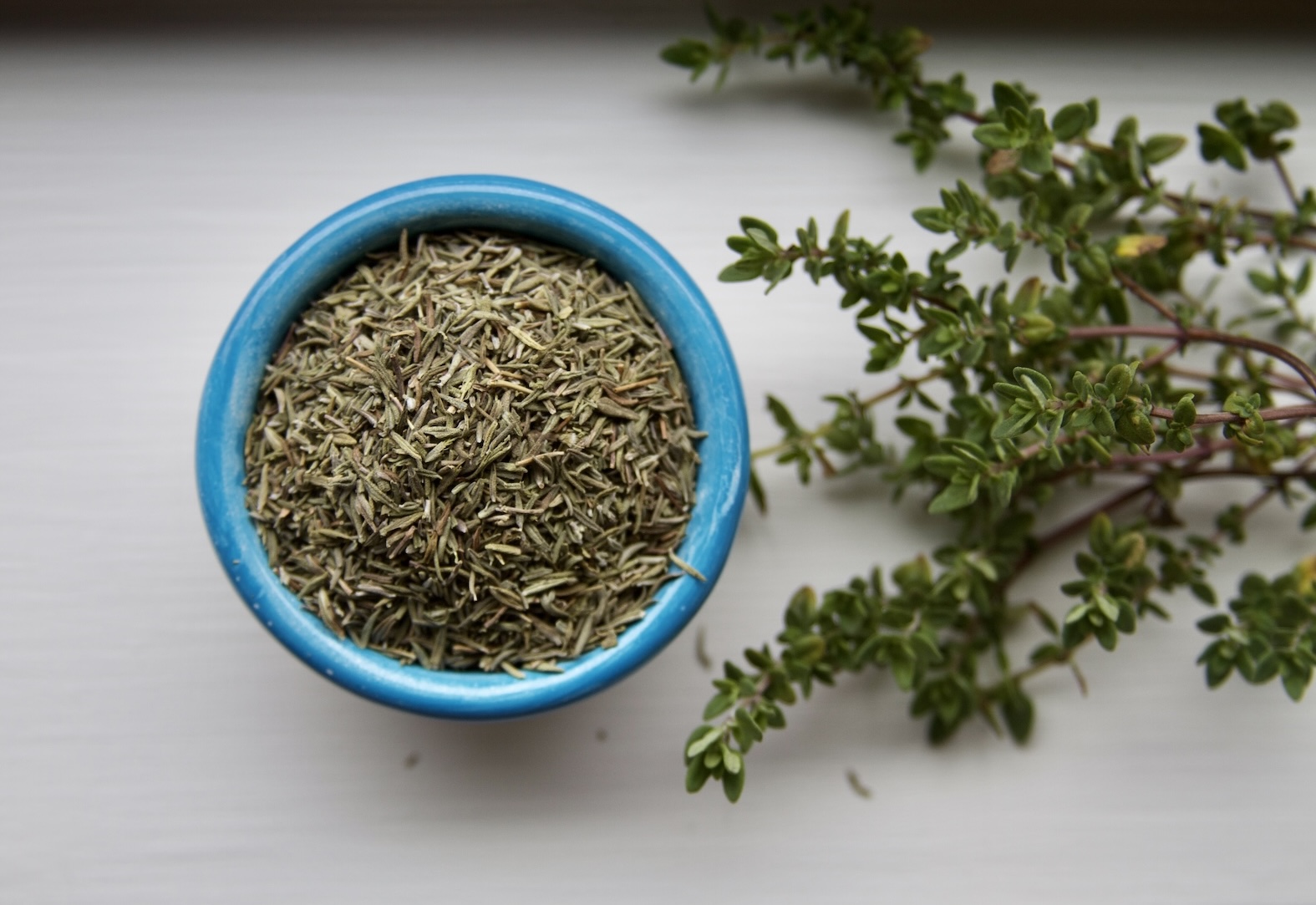 Dried and fresh English thyme