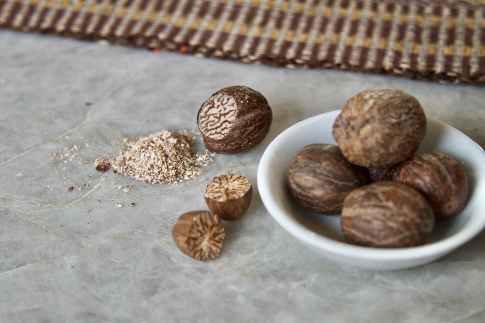 Freshly grated nutmeg