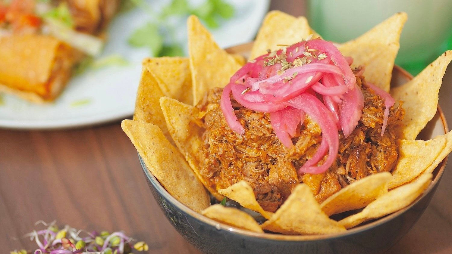 Annatto in cochinita pibil nachos