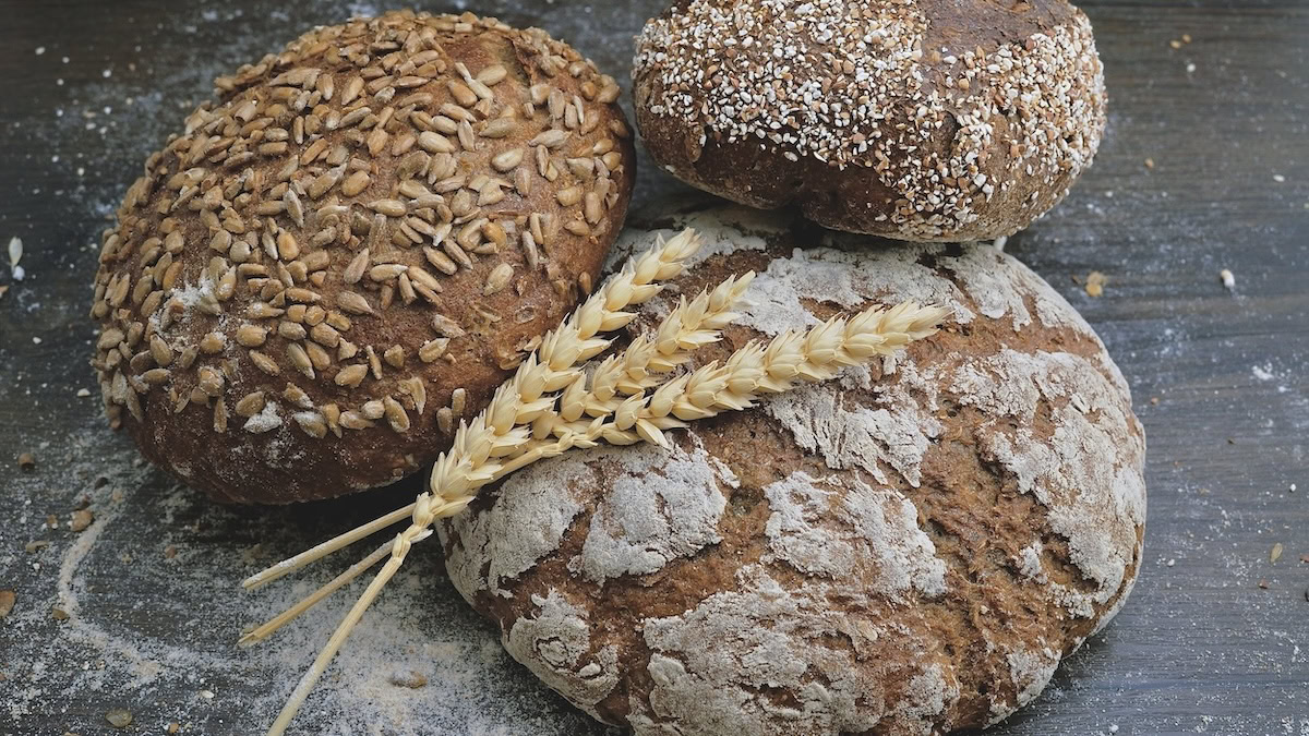 Three loaves of rye bread