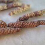 Long pepper close-up on quartz countertop