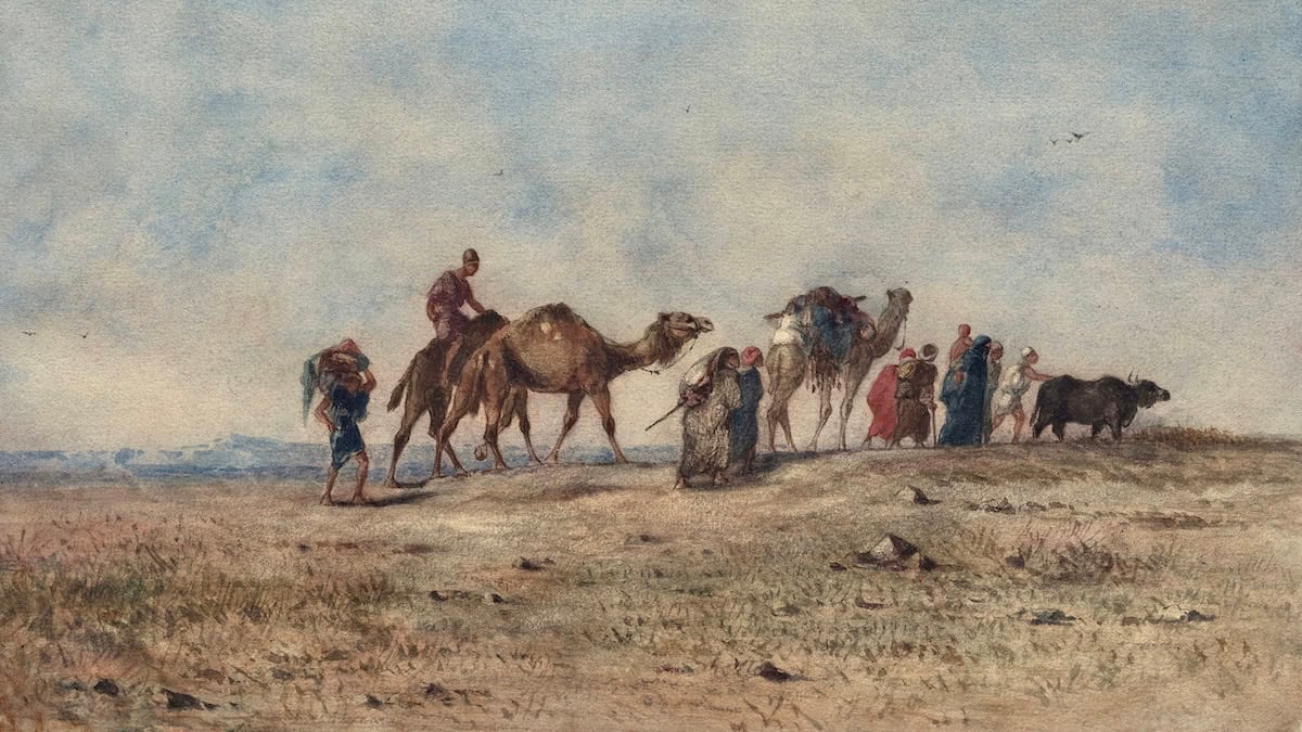 french-camel-caravan-painting