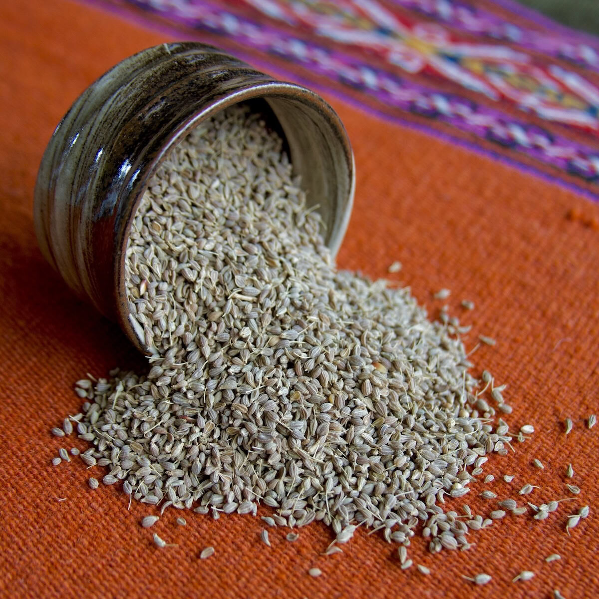 Anise spilling out of bowl