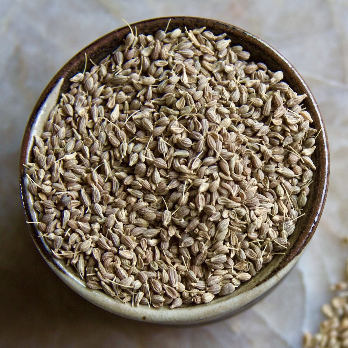 Anise in ceramic bowl