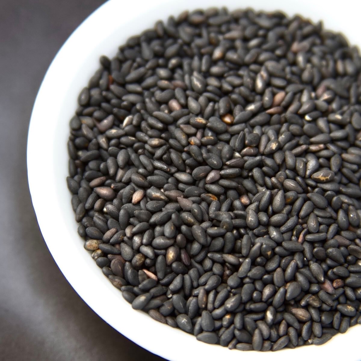 Black sesame seeds close-up Black sesame seeds close-up