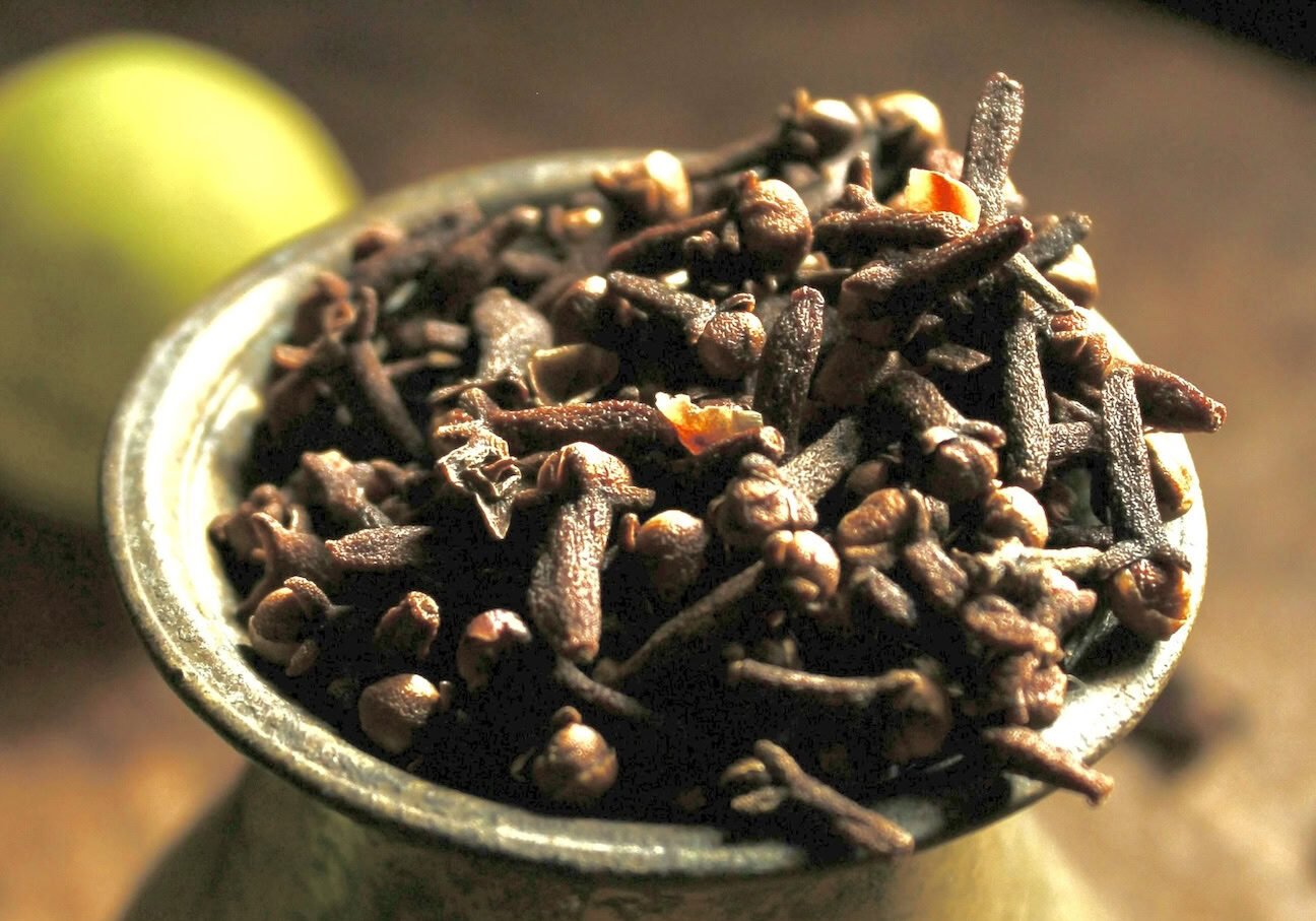 Cloves in ceramic jar Cloves in ceramic jar