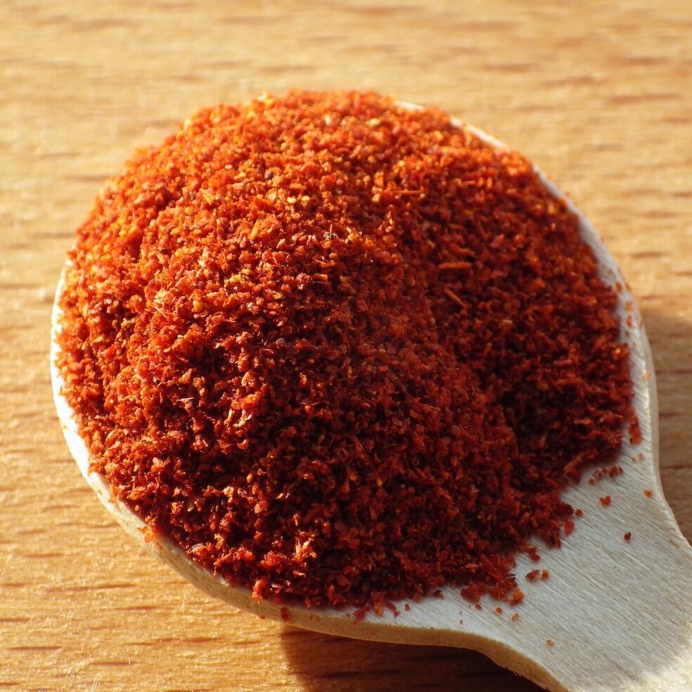 Paprika in spoon