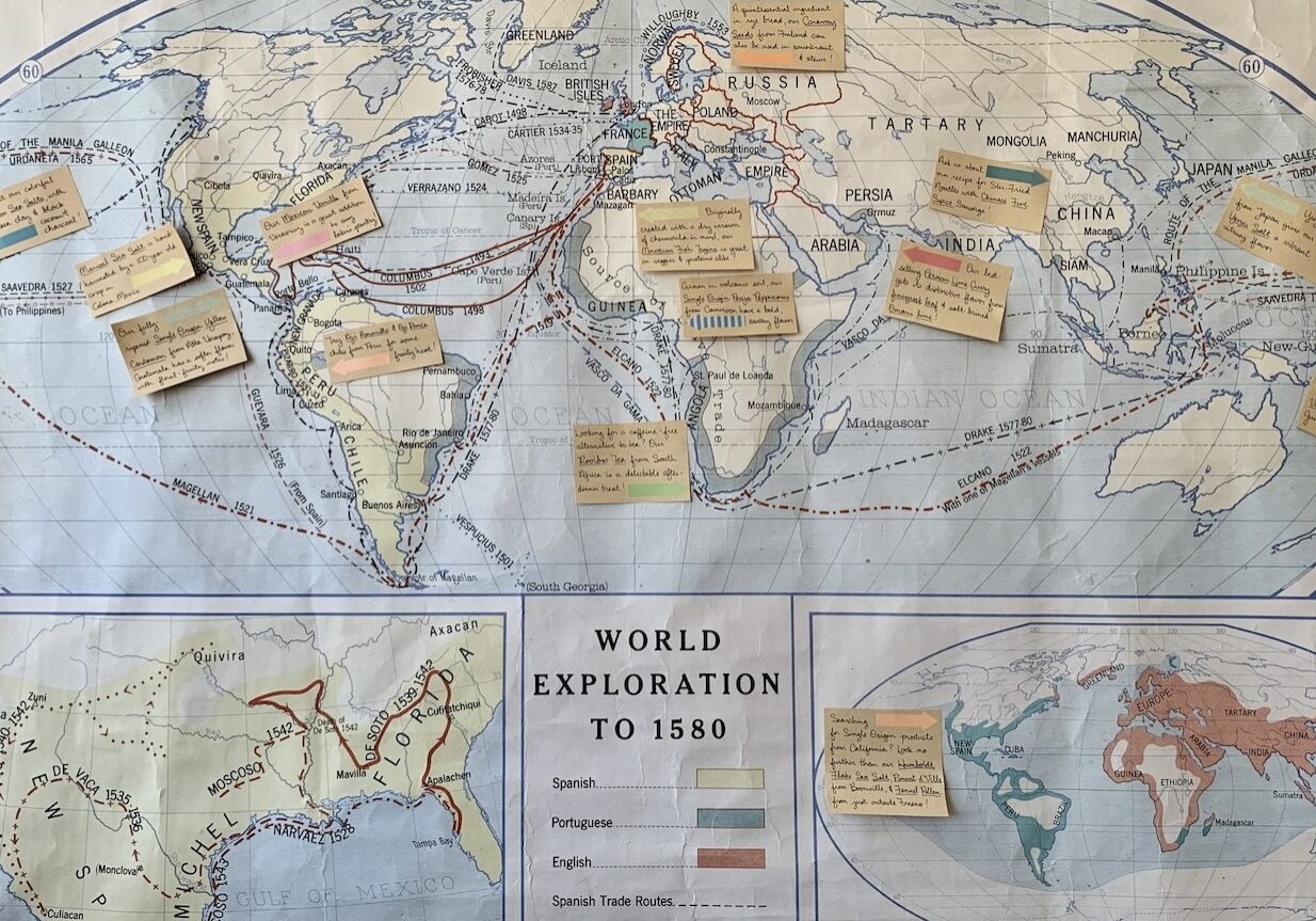 spice trade map